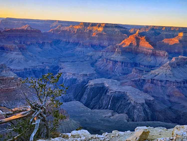 south rim sunset